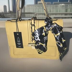 New! ALDO Crossbody Scilva Top Handle Purse Satchel Mustard 10.5x8x3.5